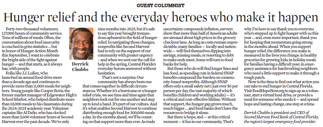 Image of Orlando Sentinel guest column written by Derrick Chubbs.