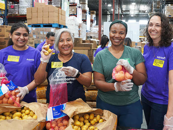 Volunteers in Warehouse