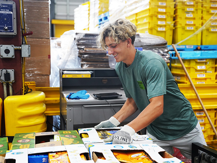 Volunteers in Warehouse