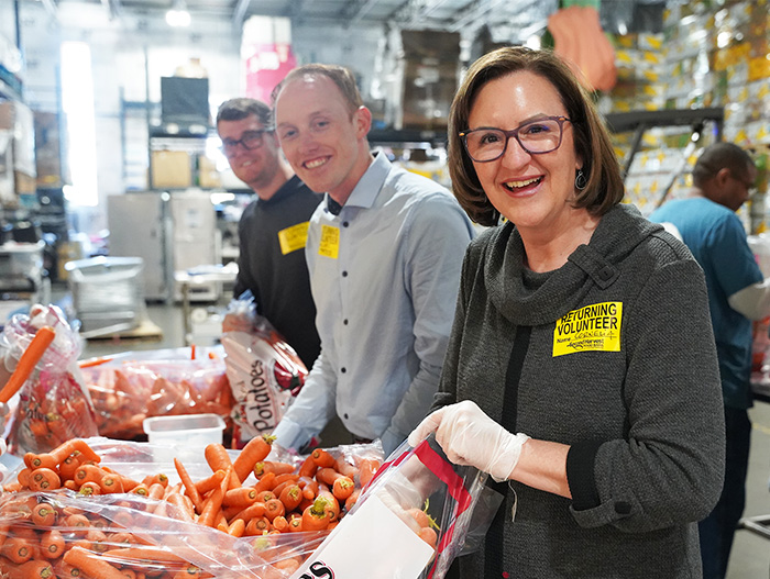 Volunteers in Warehouse