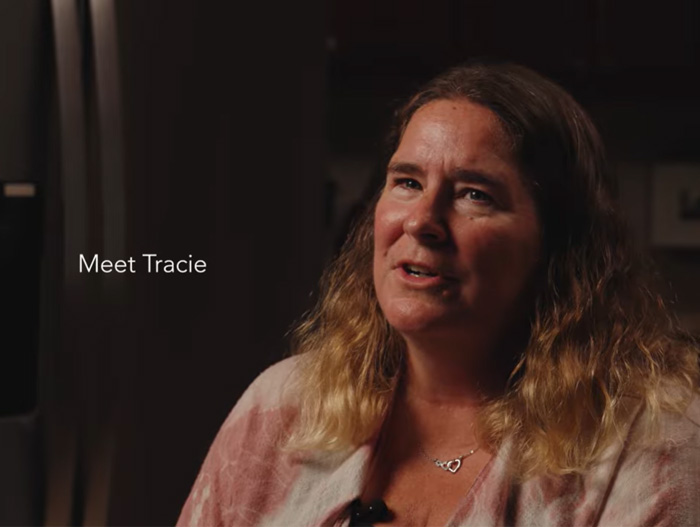Woman sharing her story